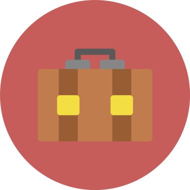 Bavul. Web simgesi basit illüstrasyon