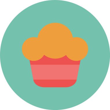 cupcake vektör dairesi simgesi