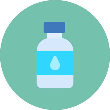 Su şişesi. Basit resimleme