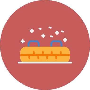 Beyaz arkaplandaki pasta vektör illüstrasyonu.