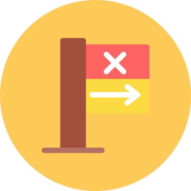 çapraz düz vektör simgesi