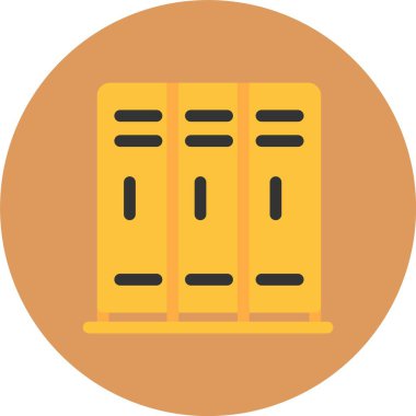 Kitap Düz Çember Vektör Simgesi Tasarımı