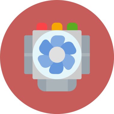 Çiçek. Web simgesi basit illüstrasyon