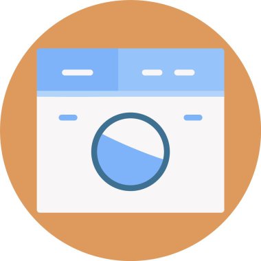 Çamaşır. Web simgesi basit illüstrasyon