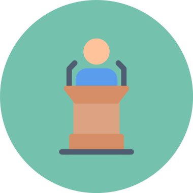 Podyum. Web simgesi basit illüstrasyon