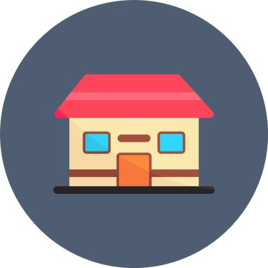 Ev. Web simgesi basit illüstrasyon