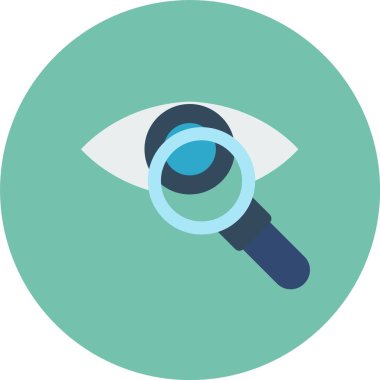 büyütme cam vektör düz simgesi