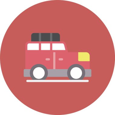 Otomobil Düz Vektör Simgesi