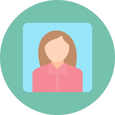 kadın simge vektör illüstrasyonu