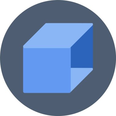 kutu düz simge vektör çizim