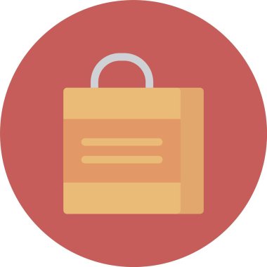 torba düz simge, vektör illüstrasyonu