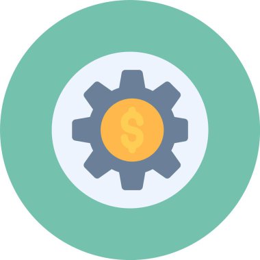 Dişliler. Web simgesi vektör illüstrasyonu