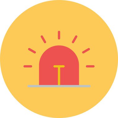 ampul vektör daire simgesi tasarımı