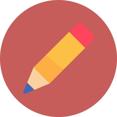 kalem düz vektör simgesi