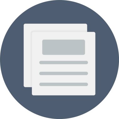 belge düz vektör simgesi