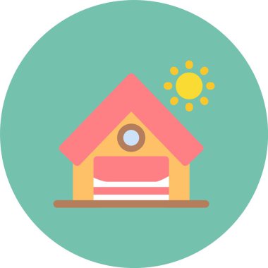 vektör evi düz biçim simgesi