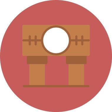 Tahta varil simgesi, vektör illüstrasyonu