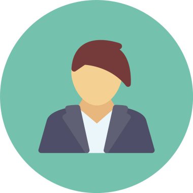 avatar düz vektör simgesi