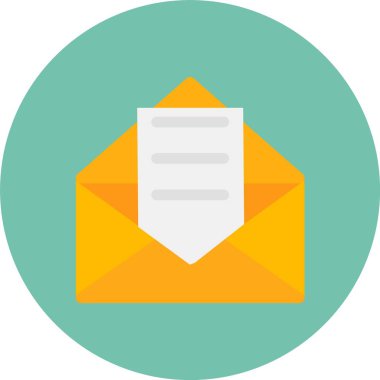 Zarf düz vektör simgesi