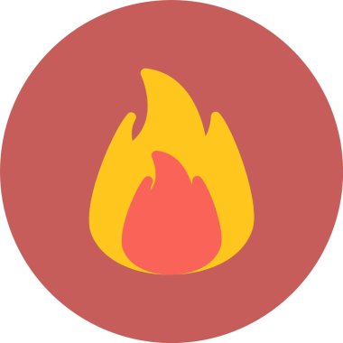 Yangın. Web simgesi basit illüstrasyon