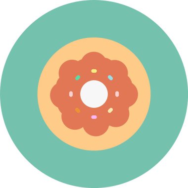 donut. Web simgesi basit illüstrasyon