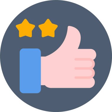 Reyting. Web simgesi basit illüstrasyon