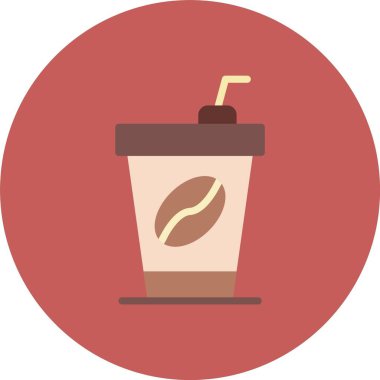 kahve fincanı simgesi, vektör illüstrasyonu