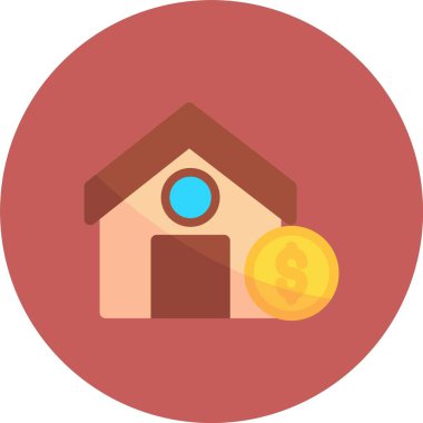 Ev Düz Vektörü Simgesi Tasarımı