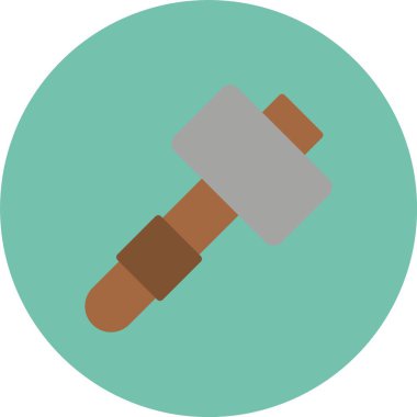 Çekiç. Web simgesi basit illüstrasyon
