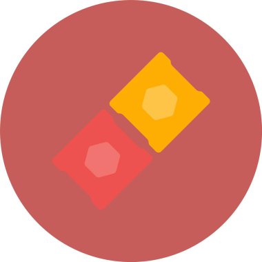 Rozet yassı simgesi, vektör çizimi