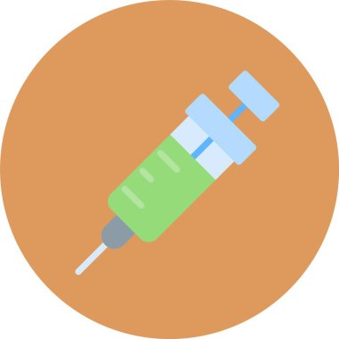 enjeksiyon vektör dairesi düz simge tasarımı