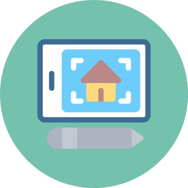 Ev. Web simgesi basit illüstrasyon