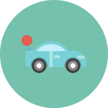 Otomobil Düz Vektör Simgesi