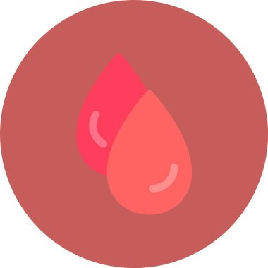 Rozet tarzında kan damlası simgesi