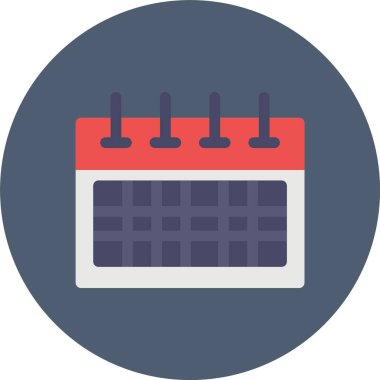 Takvim simgesi vektör illüstrasyonu