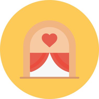 kalp, aşk, aşk, düğün, çember soyut arkaplan düz renk simgesi