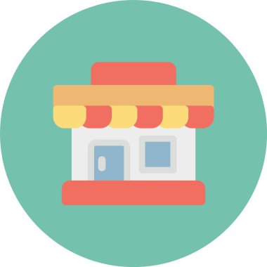 Dükkan. Web simgesi basit illüstrasyon