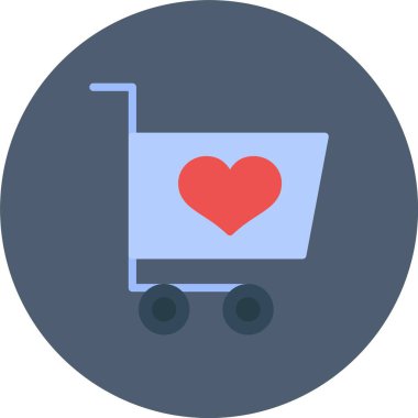 Alışveriş arabası vektör düz simge