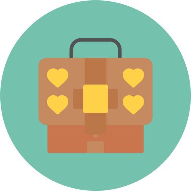 torba kalp simgesi düz biçimli