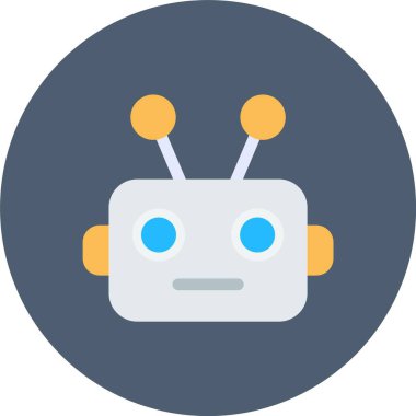 robot düz vektör simgesi