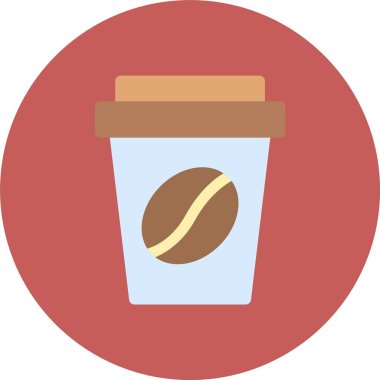 kahve fincanı simgesi, vektör illüstrasyonu