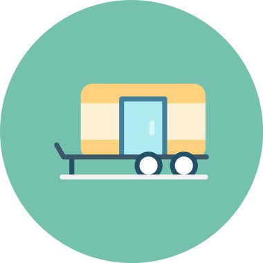 Karavan Renk Vektörü Simgesi İllüstrasyonu