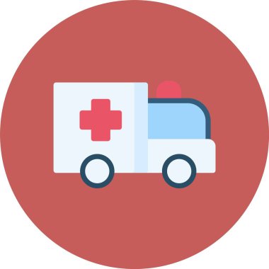 kolayca düzenleyebilen veya düzenleyebilen ambülans düz vektör simgesi