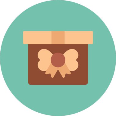 Hediye Kutusu, Web Kullanımı için Basit Vektör İllüstrasyonu