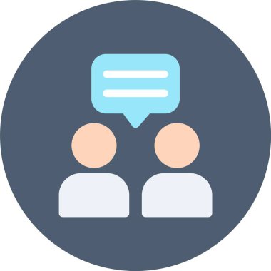 Sohbet simgesinin vektör illüstrasyonu