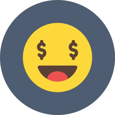 Tamamlanmış dış hatlar biçiminde emoji simgesi simgesi