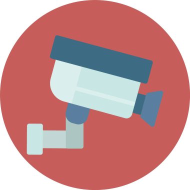 Kameralı bir dairenin mavi renk simgesinin gösterimi