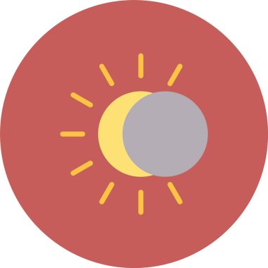 Güneş. Web simgesi basit illüstrasyon