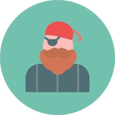 Sakallı ve şapka vektör çizim tasarımlı adam.