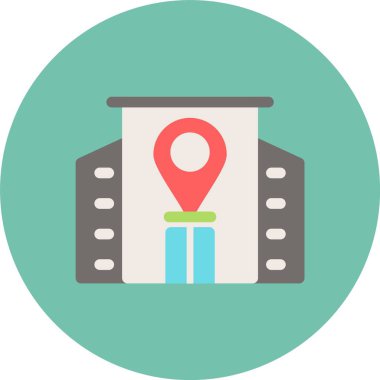 gps harita konumu simgesi düz biçimli